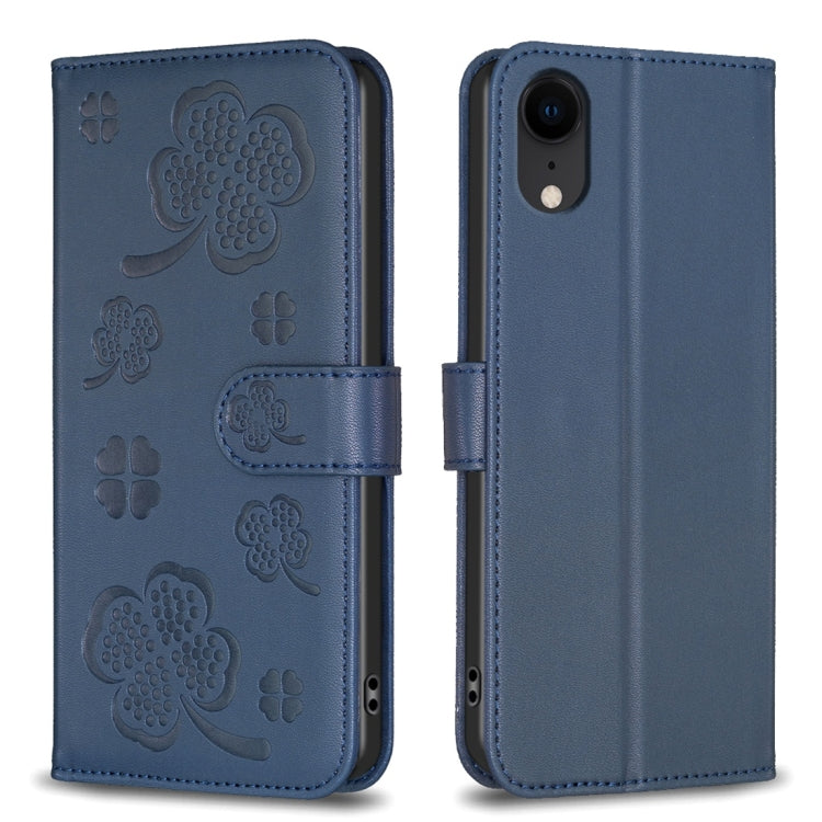 Four-leaf Embossed Leather Phone Case