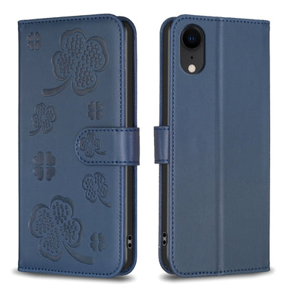 Four-leaf Embossed Leather Phone Case