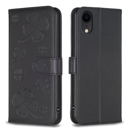 Four-leaf Embossed Leather Phone Case