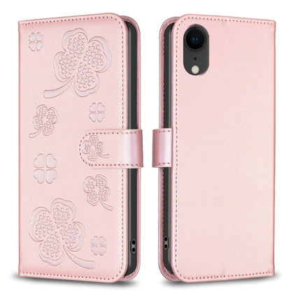 Four-leaf Embossed Leather Phone Case