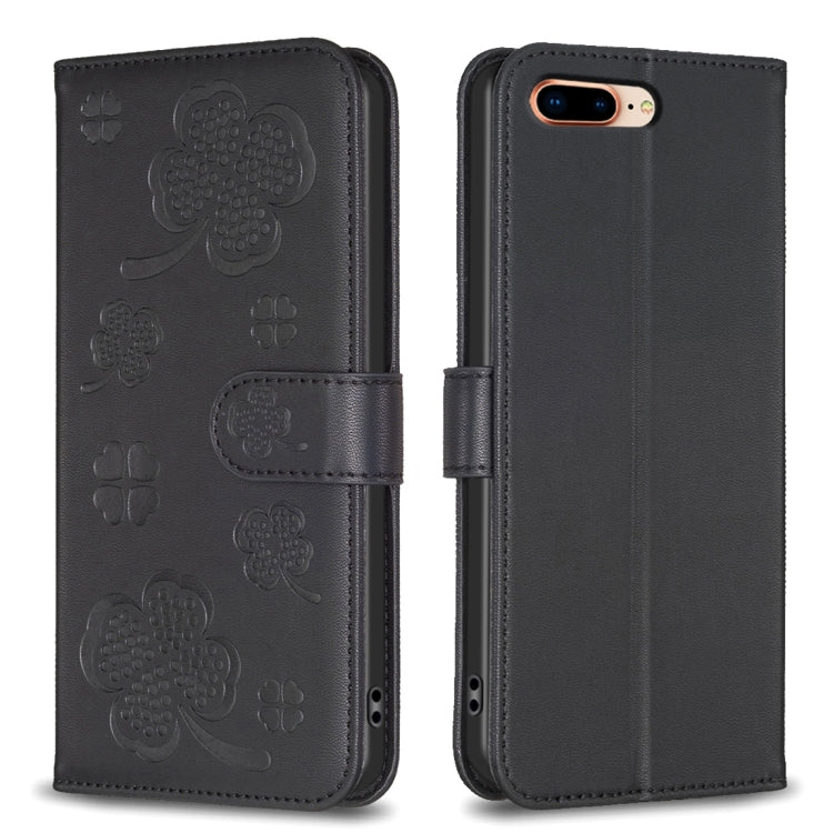 Four-leaf Embossed Leather Phone Case