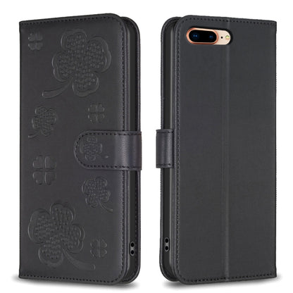 Four-leaf Embossed Leather Phone Case