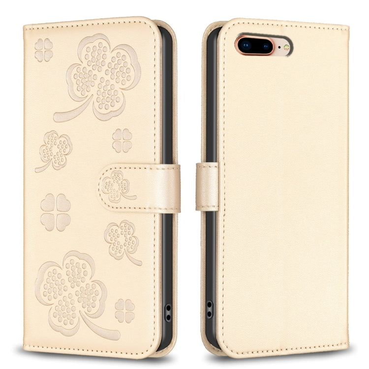 Four-leaf Embossed Leather Phone Case