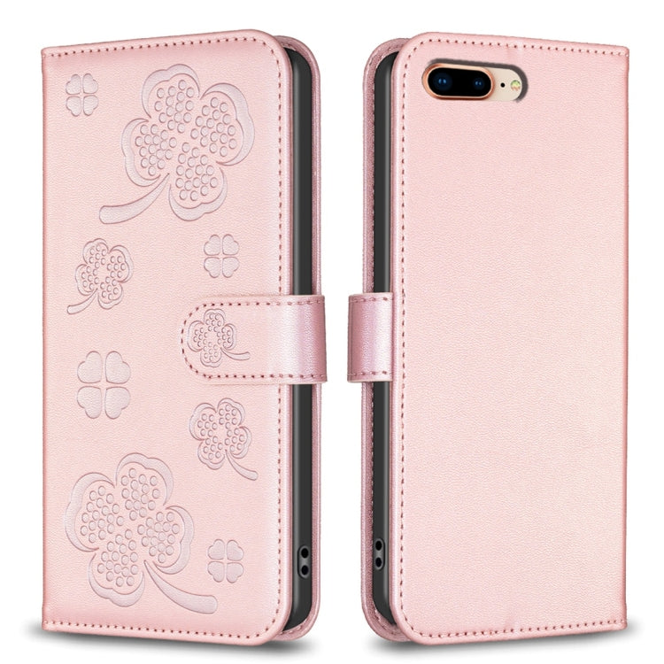 Four-leaf Embossed Leather Phone Case