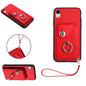 Organ Card Bag Ring Holder PU Phone Case with Lanyard