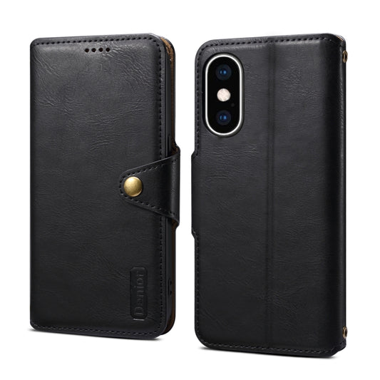 Denior Cowhide Texture Wallet Style Leather Phone Case