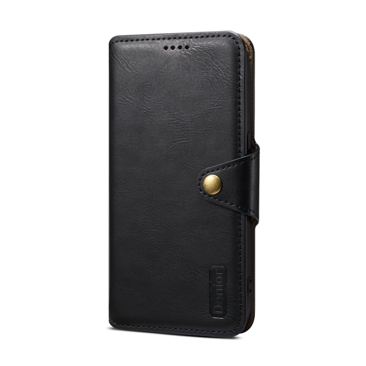 Denior Cowhide Texture Wallet Style Leather Phone Case