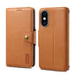Denior Cowhide Texture Wallet Style Leather Phone Case