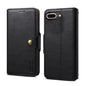 Denior Cowhide Texture Wallet Style Leather Phone Case