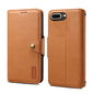 Denior Cowhide Texture Wallet Style Leather Phone Case