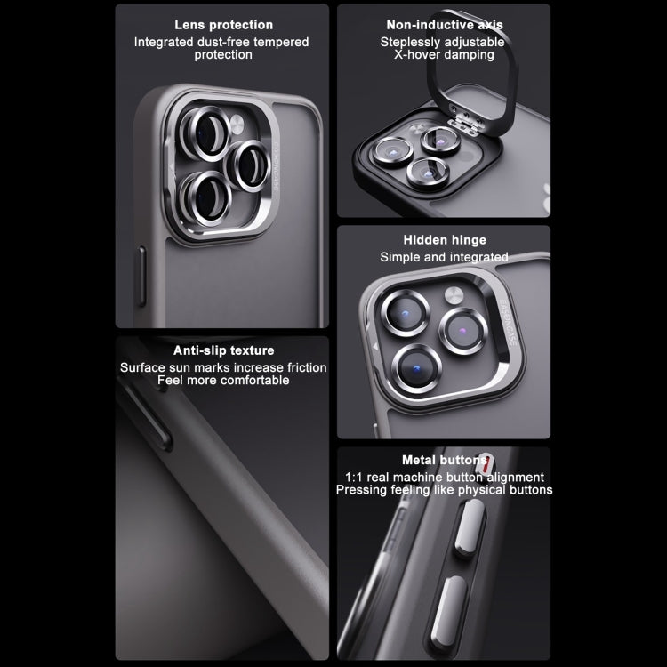 Invisible Lens Holder PC + TPU Frosted Phone Case