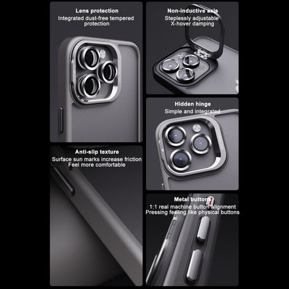 Invisible Lens Holder PC + TPU Frosted Phone Case