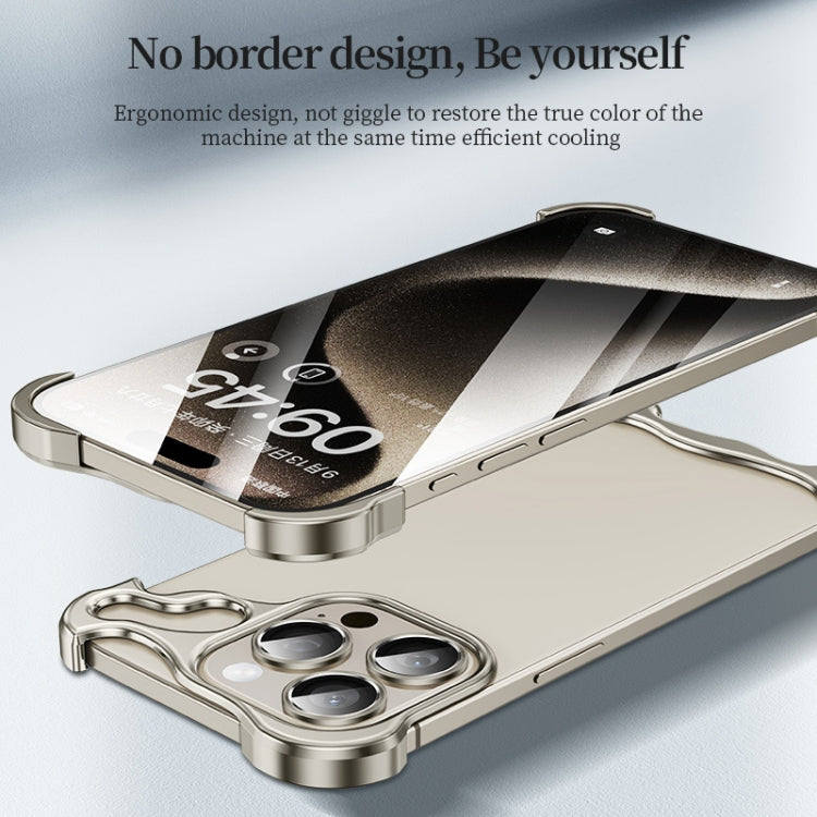 Frameless Metal Corner Pad Phone Case with Lens Film