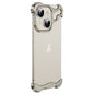 Frameless Metal Corner Pad Phone Case with Lens Film