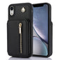 YM006 Skin Feel Zipper Card Bag Phone Case with Dual Lanyard