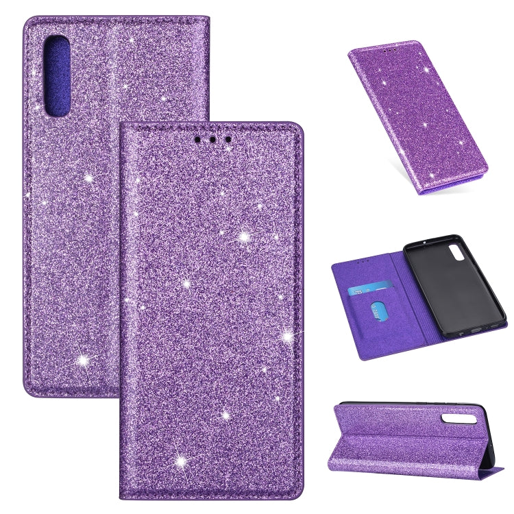 Ultrathin Glitter Magnetic Horizontal Flip Leather Case with Holder & Card Slots, For Samsung Galaxy A6+ / J8 (2018), For Samsung Galaxy A10e, For Samsung Galaxy A20 / A30, For Samsung Galaxy A20e, For Samsung Galaxy A40, For Samsung Galaxy A60��������...