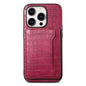 Crocodile Texture Card Bag Design Full Coverage Phone Case