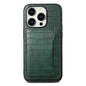 Crocodile Texture Card Bag Design Full Coverage Phone Case