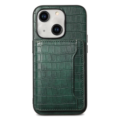 Crocodile Texture Card Bag Design Full Coverage Phone Case