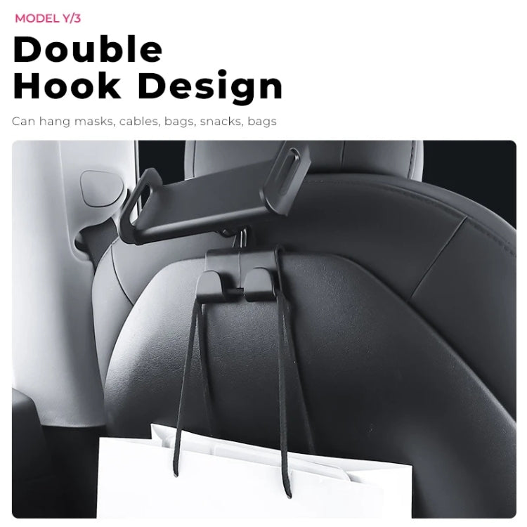 For Tesla Model 3 / Y Car Rear Seat Phone Tablet Holder, Bracket Base, Base + Phone Bracket