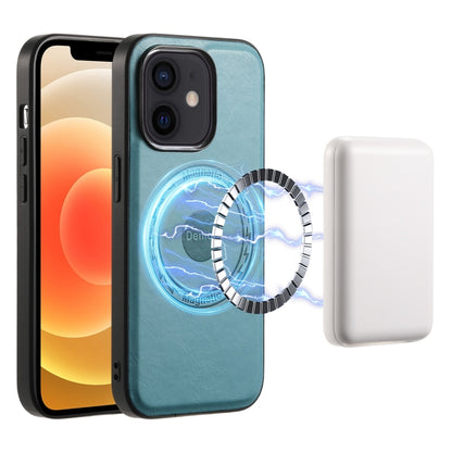 Denior Cowhide Texture Leather MagSafe Phone Case