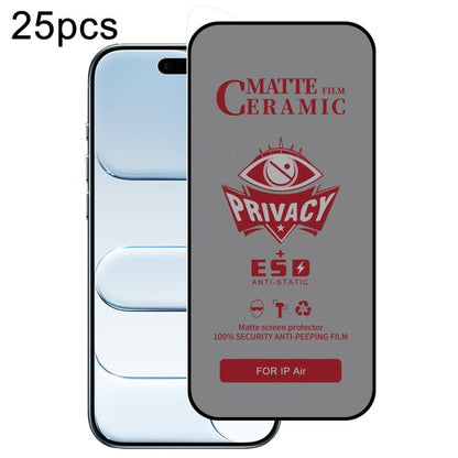25pcs Full Coverage Frosted Privacy Ceramic Film