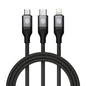 Nillkin Swift Pro 1m 3 in 1 USB to 8 Pin + Type-C + Micro USB Fast Charging Cable