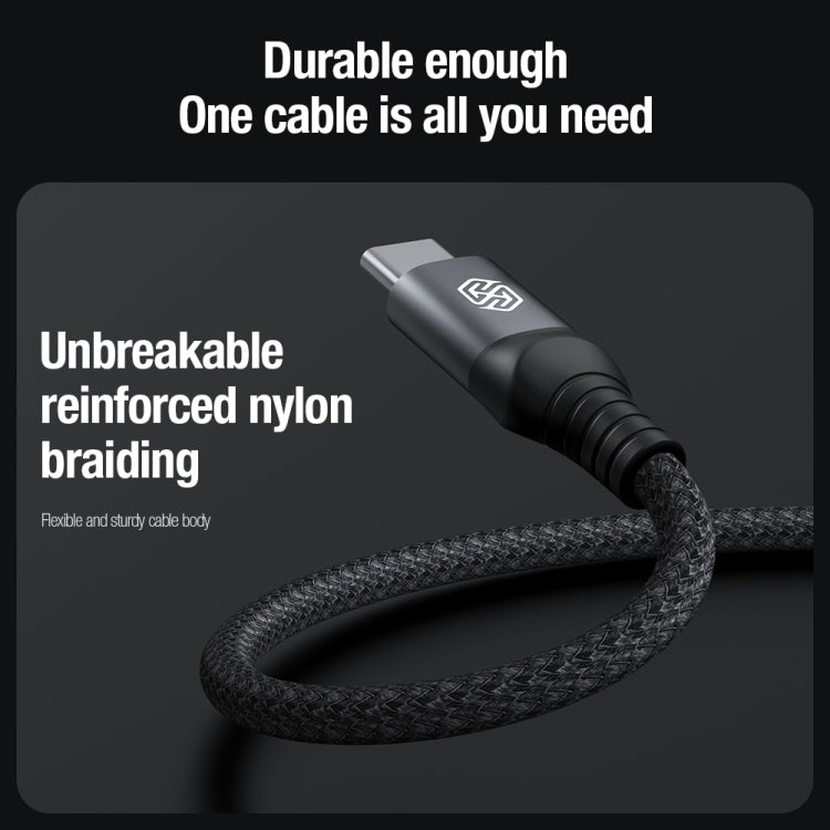 Nillkin Swift Pro 1m 3 in 1 USB to 8 Pin + Type-C + Micro USB Fast Charging Cable