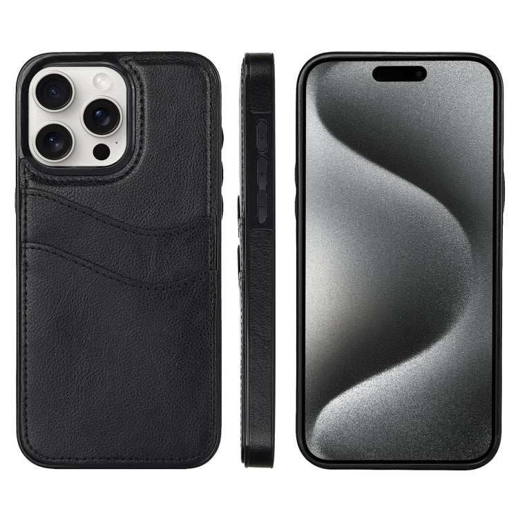 Litchi Leather Skin Card Slots Phone Case
