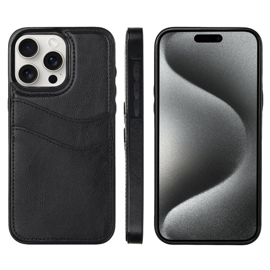 Litchi Leather Skin Card Slots Phone Case