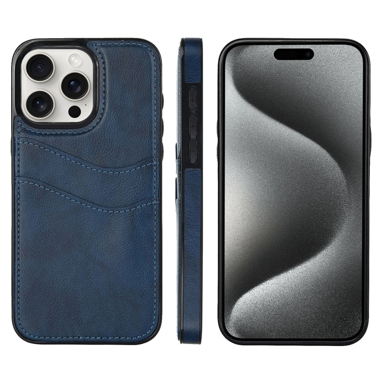 Litchi Leather Skin Card Slots Phone Case