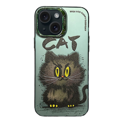 Electroplated Lens Ring Cartoon Animal Phone Case