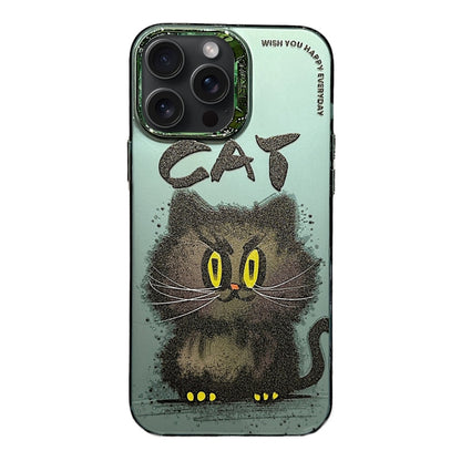 Electroplated Lens Ring Cartoon Animal Phone Case