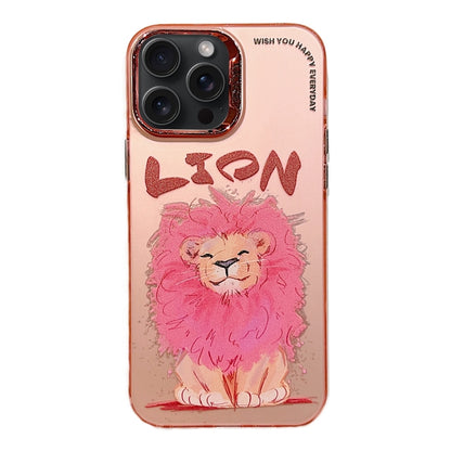 Electroplated Lens Ring Cartoon Animal Phone Case