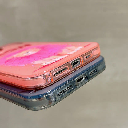 Electroplated Lens Ring Cartoon Animal Phone Case