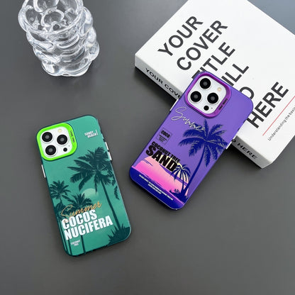 Creative Oil Painting Colorful Sunset Scenery TPU + PC Shockproof Phone Case