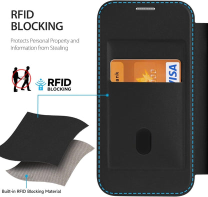 RFID Blocking Adsorption Flip Leather Phone Case