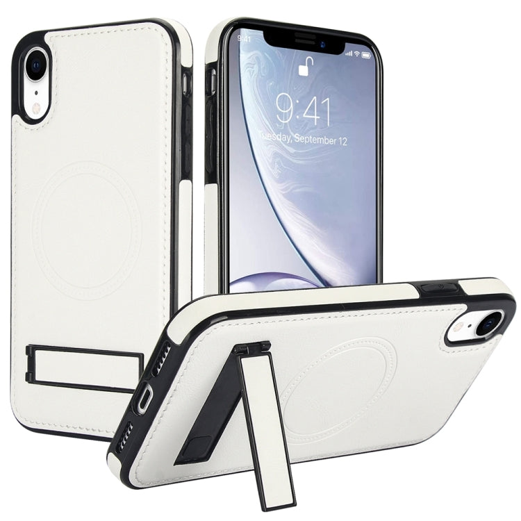 Retro Leather Invisible Stand MagSafe Phone Case