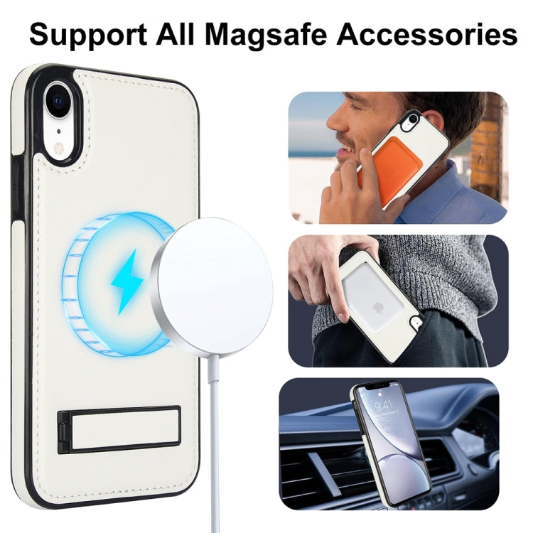 Retro Leather Invisible Stand MagSafe Phone Case