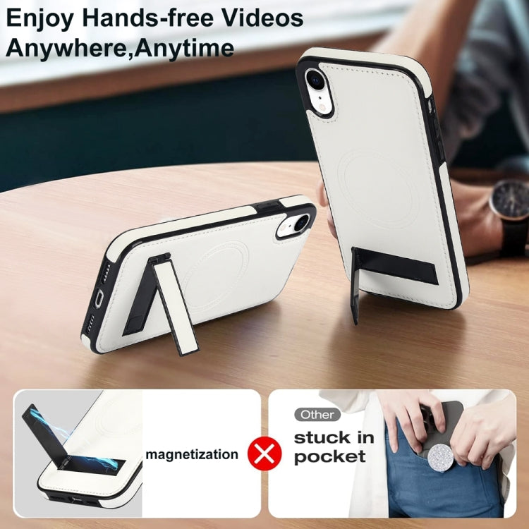 Retro Leather Invisible Stand MagSafe Phone Case
