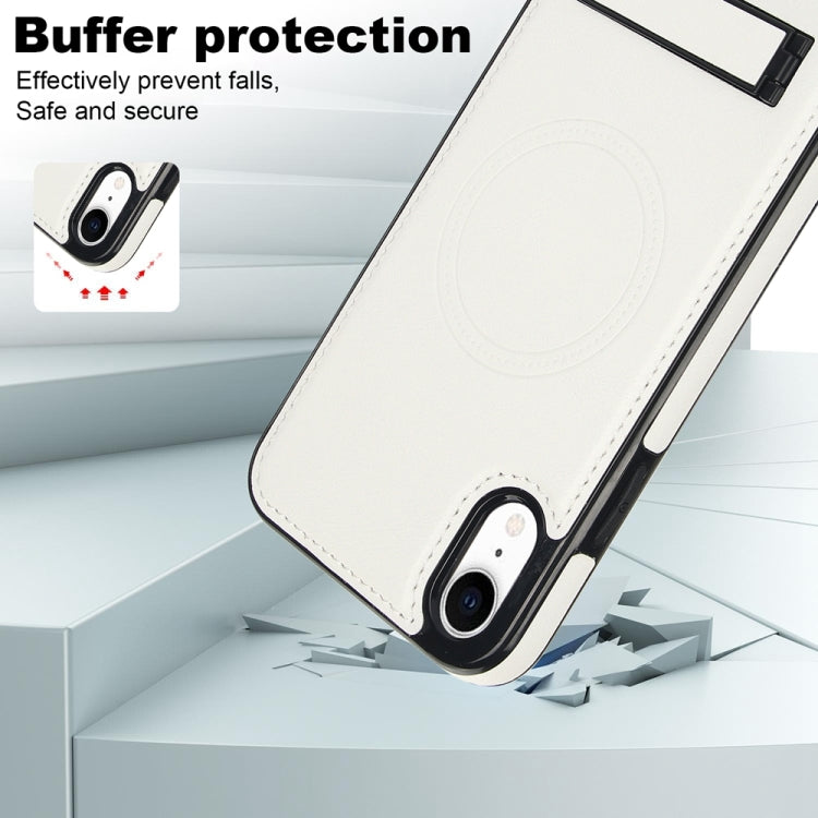 Retro Leather Invisible Stand MagSafe Phone Case