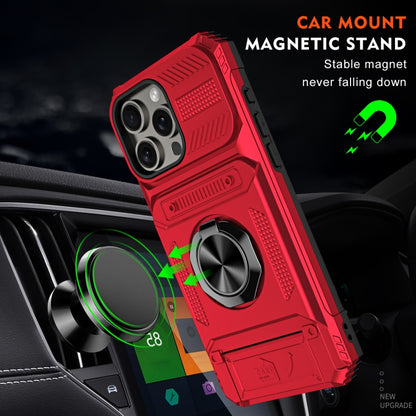 TPU+PC Shockproof Card Phone Case with Metal Ring Holder