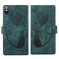 Pen Heart Cat Embossed Leather Phone Case