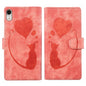 Pen Heart Cat Embossed Leather Phone Case