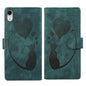 Pen Heart Cat Embossed Leather Phone Case