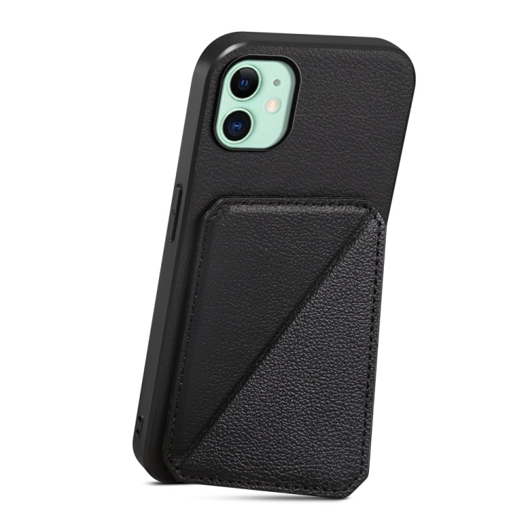 D04 Calf Texture Dual Card Slot Holder Phone Case