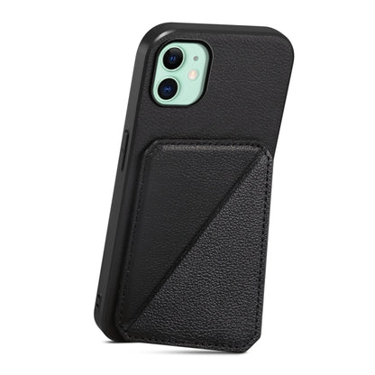 D04 Calf Texture Dual Card Slot Holder Phone Case