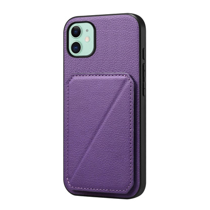 D04 Calf Texture Dual Card Slot Holder Phone Case