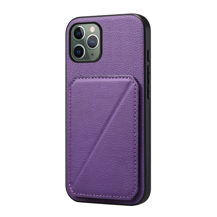 D04 Calf Texture Dual Card Slot Holder Phone Case