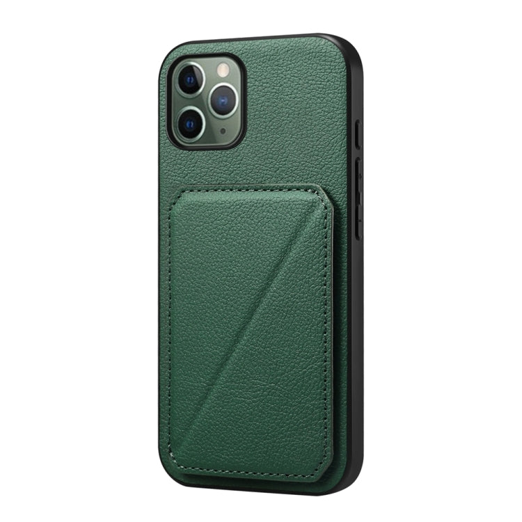 D04 Calf Texture Dual Card Slot Holder Phone Case